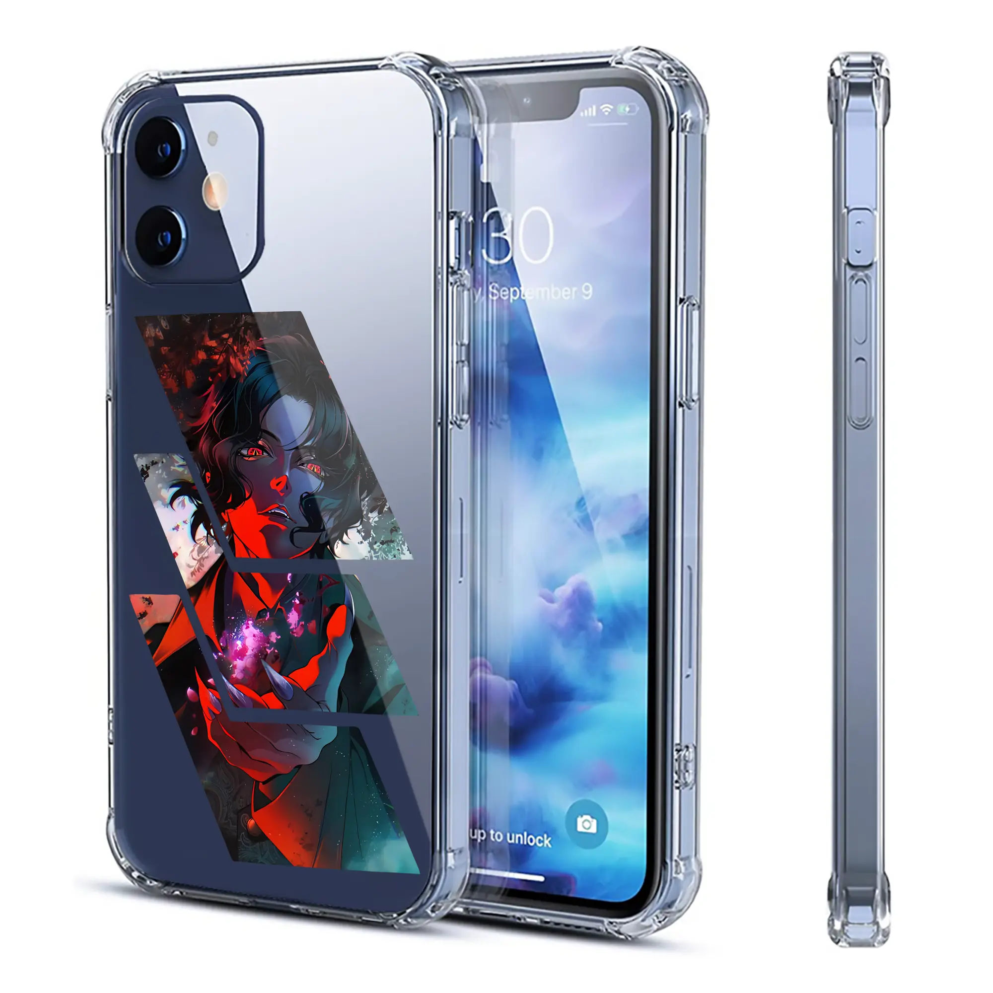 鬼滅の刃 グッズ,鬼舞辻 無惨 - IPhone 12シリーズ対応 ・ 透明スマホケース ・ クリアソフトケース ・ TPU素材 ・ 耐衝撃 ・ 高密着 ・ 防汚 防指紋 ・ 簡単着脱